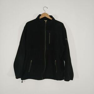 Red Head Black Fleece Zip Up Jacket Coat XL Gorpcore Outdoor Utility Layered